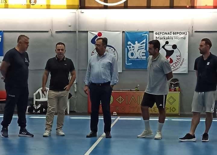Στην προπόνηση της Εθνικής Εφήβων ο Δήμαρχος Βέροιας