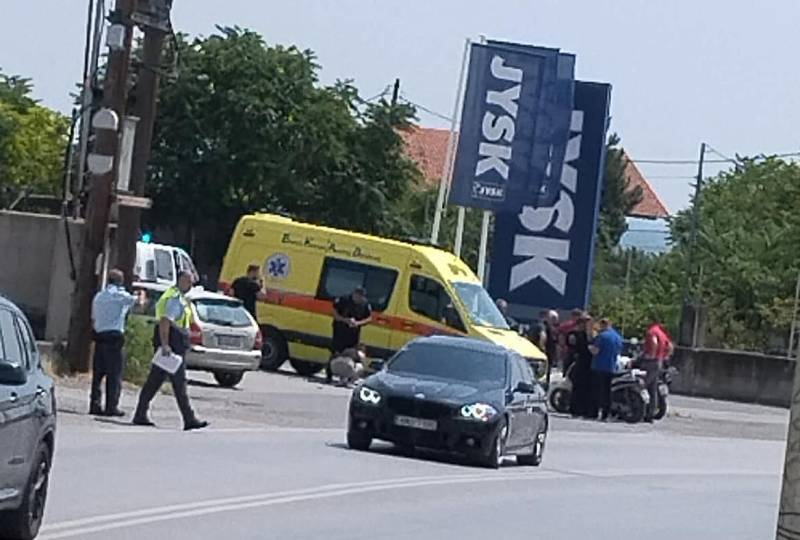 Τροχαίο με τραυματισμό στον Περιφερειακό Βέροιας – Σύγκρουση Ι.Χ. με μοτοσικλέτα μεγάλου κυβισμού στο ύψος του JYSK
