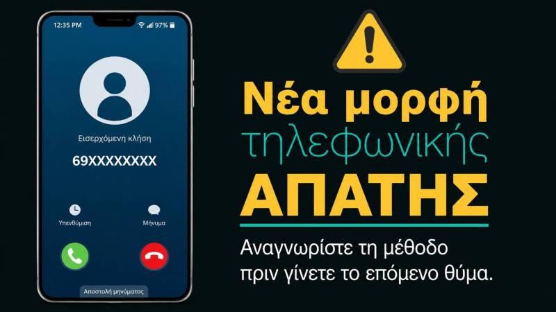 Νέα τηλεφωνική απάτη με δήθεν κλήσεις από την Ελληνική Αστυνομία