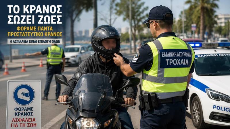 Έλεγχοι στην Κεντρική Μακεδονία για τη χρήση προστατευτικού κράνους: 792 έλεγχοι – 69 παραβάσεις