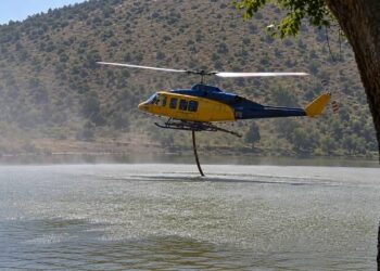 Η «Μπάρα» του Ξηρολιβάδου έγινε βάση ανεφοδιασμού για τα ελικόπτερα της φωτιάς