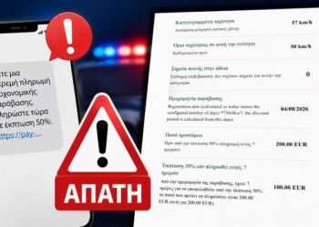 Προσοχή στα SMS για δήθεν κλήσεις της Τροχαίας – Η «έκπτωση 50%» κρύβει απάτη