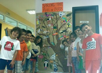 iev spring tree full of birds