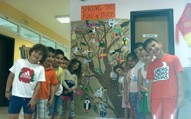 iev spring tree full of birds