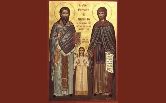 Τα Ιερά Λείψανα των Νεοφανών Μαρτύρων Ραφαήλ, Νικολάου και Ειρήνης στην Πατρίδα