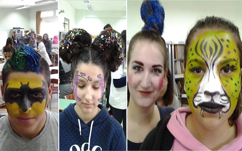 Αποκριάτικο μακιγιάζ και χτένισμα από τους μαθητές του 1ου ΕΠΑ.Λ. Βέροιας