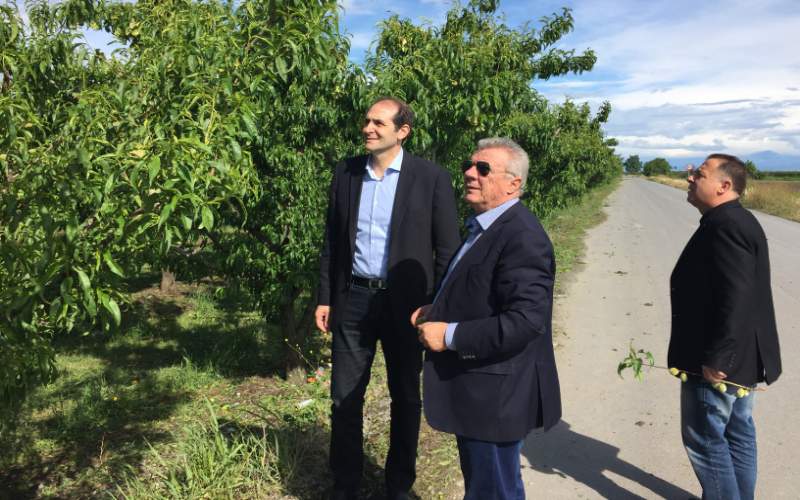 Στις χαλαζόπληκτες περιοχές ο Απόστολος Βεσυρόπουλος