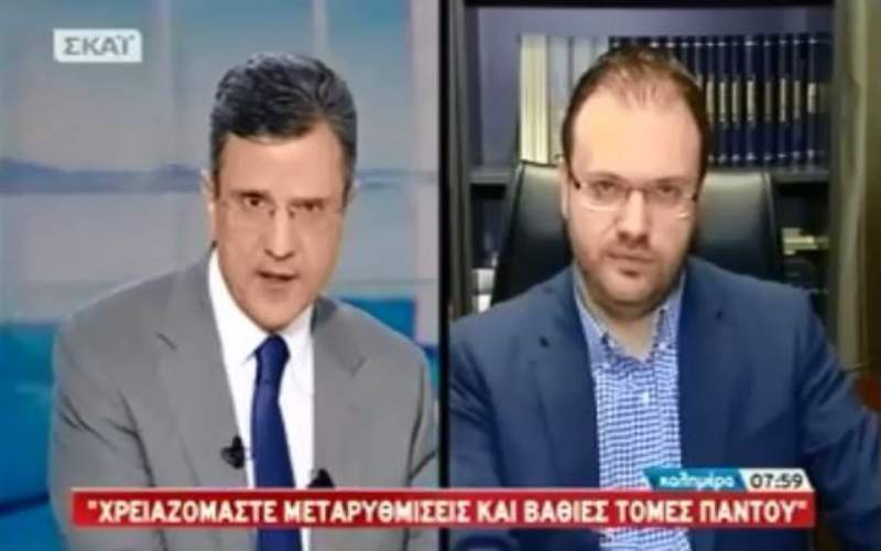 Στον ΣΚΑΪ και στον Γ. Αυτιά ο Θανάσης Θεοχαρόπουλος