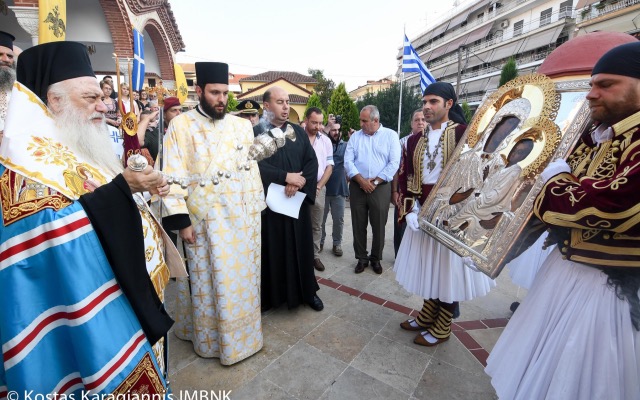 Υποδοχή της ιεράς Εικόνος της Παναγίας της Γαλιλαίας από τα Ιεροσόλυμα στην Αλεξάνδρεια