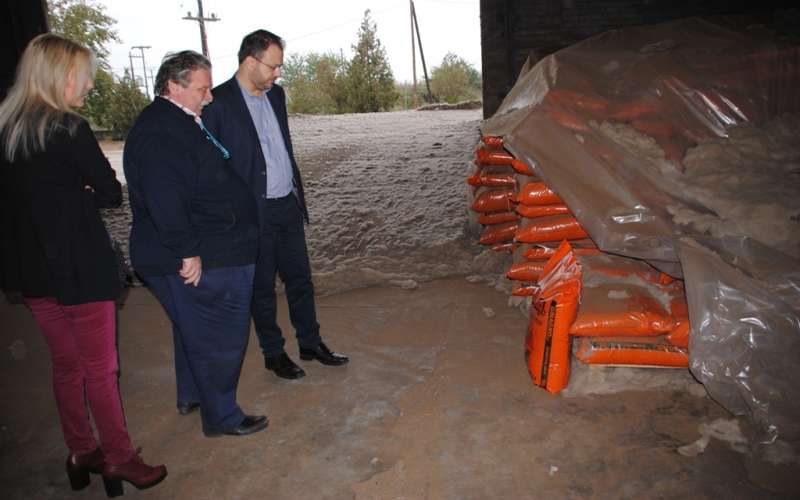 Ο Πρόεδρος της ΔΗΜΑΡ Θανάσης Θεοχαρόπουλος στο εκκοκκιστήριο Ουσουλτζόγλου και συνάντηση με αγρότες