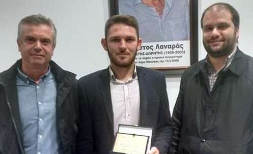 Βραβεύθηκε ο διαιτητής Παπαδάκης από τον δήμο Νάουσας