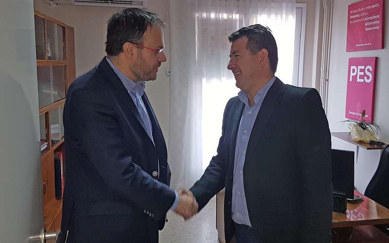 Συνάντηση Θανάση Θεοχαρόπουλου με τον Πρόεδρο της Π.Ο.ΣΥ.ΦΥ. Παναγιώτη Χαρέλα