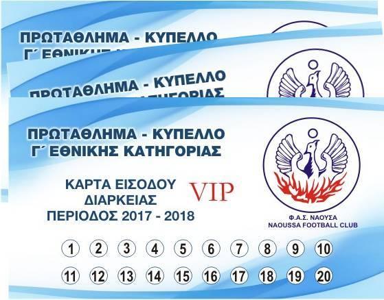 Βγαίνουν σε κυκλοφορία τα διαρκείας της Νάουσας