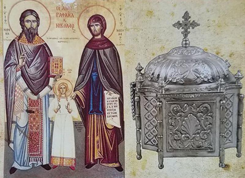Υποδοχή των λειψάνων των Αγίων Ραφαήλ, Νικολάου και Ειρήνης στην Πατρίδα
