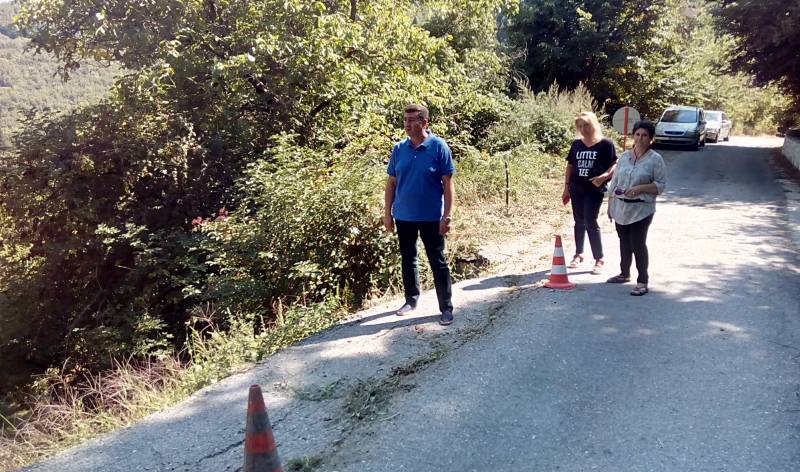 Η Συντονιστική Επιτροπή ΑΝΕΛ Ημαθίας είδε δρόμο που υπέστη κατολίσθηση στην Καστανιά