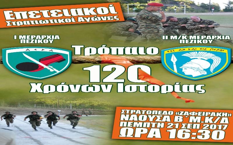 Επετειακούς Στρατιωτικούς Αθλητικούς Αγώνες θα διοργανώσει η 1η Μεραρχία