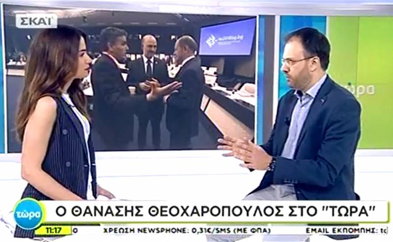Συνέντευξη του Θανάση Θεοχαρόπουλου στην Άννα Μπουσδούκου στον ΣΚΑΪ (βίντεο)