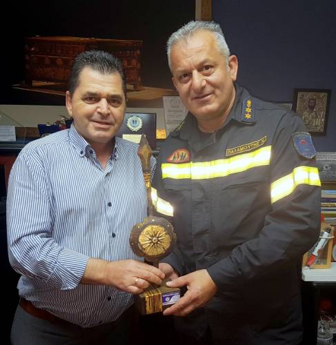 Επίσκεψη του νέου διοικητή της Πυροσβεστικής Υπηρεσίας Βέροιας, στον αντιπεριφερειάρχη Ημαθίας