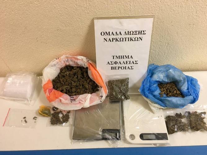 Δυο συλλήψεις για ναρκωτικά στην Βέροια