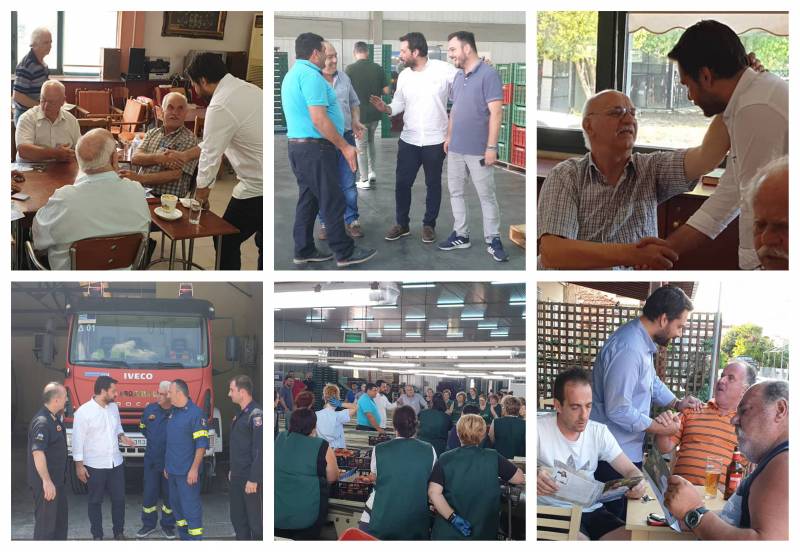 Σε Α.Σ. Μελίκης, ΙΚΑ, ΚΑΠΗ και Π.Υ. Αλεξάνδρειας και χωριά του Δ. Νάουσας ο υπ. Βουλευτής Τάσος Μπαρτζώκας