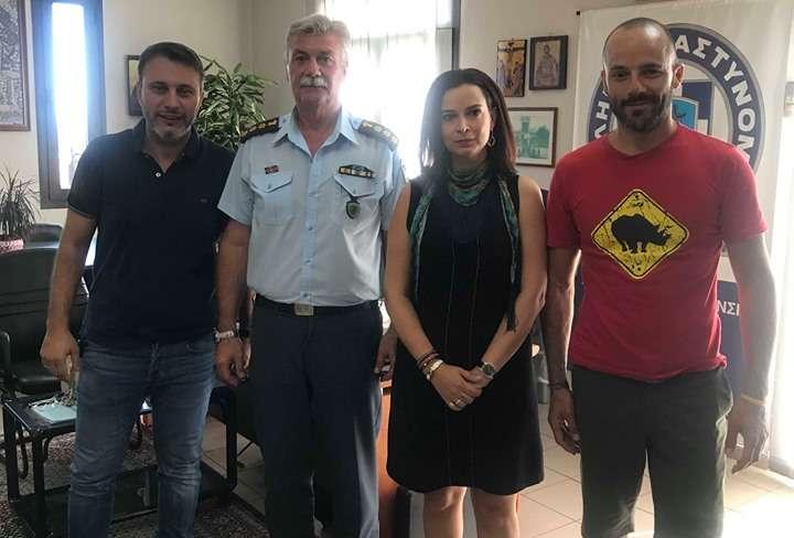 Το Δ.Σ. του Σωματείου Καφετεριών στην Διεύθυνση Αστυνομίας Ημαθίας και σε Τροχαία