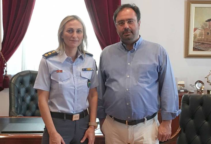 Συνάντηση Δημάρχου Βέροιας με τη νέα Διοικήτρια της Σχολής Μετεκπαίδευσης Αστυνομίας