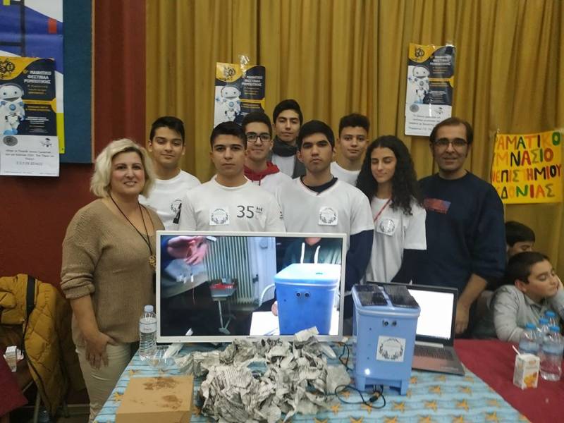 Έξυπνο κάδο ανακύκλωσης παρουσίασε το 3ο ΓΕΛ Βέροιας στο 6ο Μαθητικό Φεστιβάλ Ρομποτικής