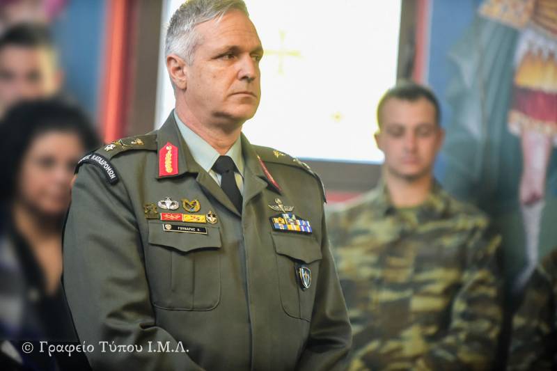 Ο Υποστράτηγος Κωνσταντίνος Γούναρης διοικητής της Ι Μεραρχίας Πεζικού