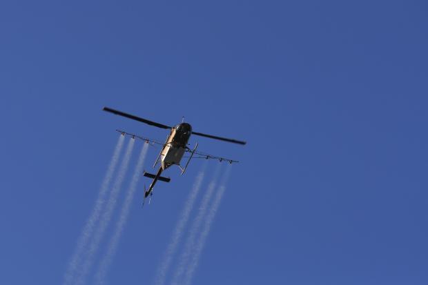 Αεροψεκασμός στις ρυζοκαλλιέργειες του αρδευτικού δικτύου Κλειδίου την Παρασκευή