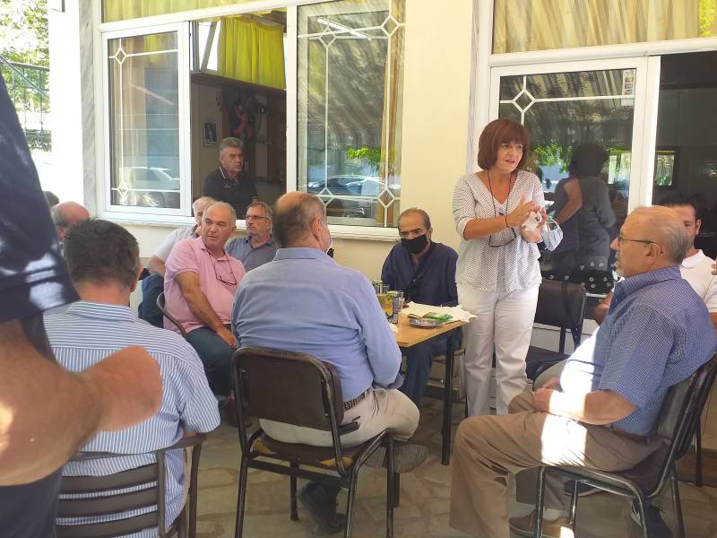 Καρασαρλίδου και αντιπροσωπεία του ΣΥΡΙΖΑ στα Ριζώματα για το θέμα με τους κτηματολογικούς πίνακες