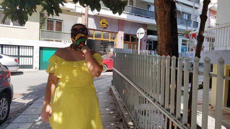 Με μάσκα στο κέντρο της πόλης οι Βεροιώτες (φωτογραφίες)