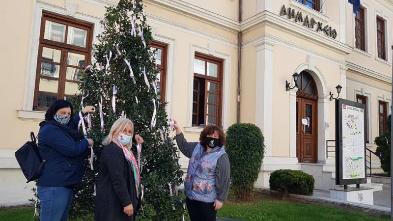Στα «ροζ» στολίστηκε το Δημαρχείο Βέροιας