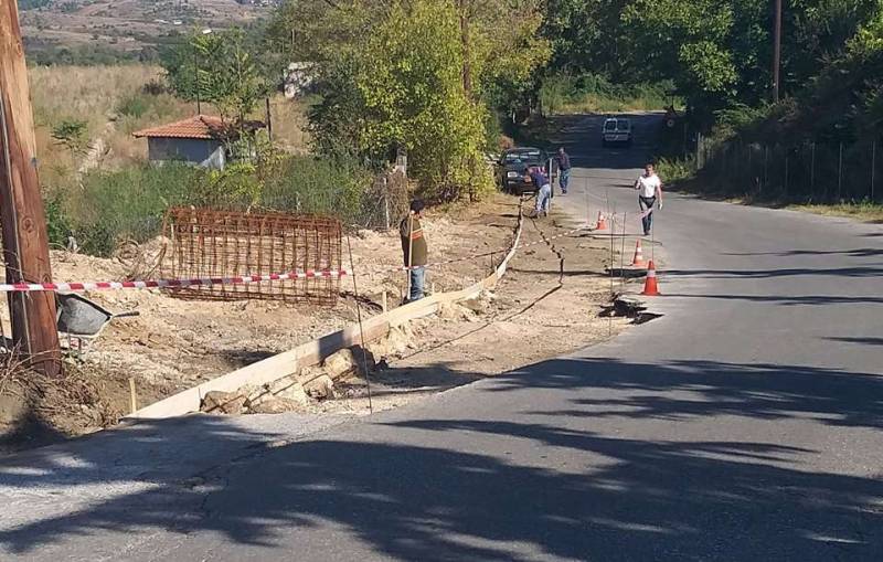 Εργασίες βελτίωσης του δρόμου που συνδέει τη Νάουσα με τον Κοπανό