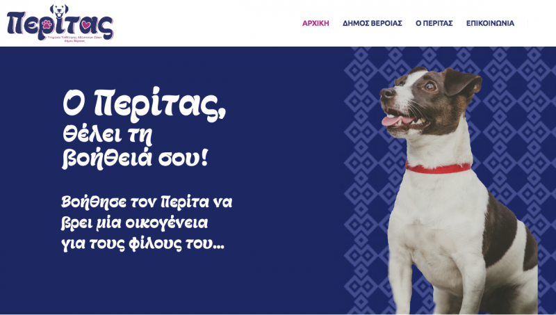 Η ηλεκτρονική ιστοσελίδα υιοθεσίας ζώων “Περίτας” του δήμου Βέροιας στην ΕΡΤ3