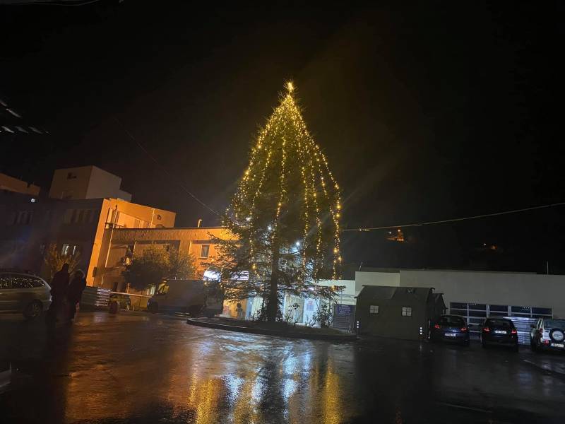 Το Χριστουγεννιάτικο δέντρο της ελπίδας έξω από το Νοσοκομείο Βέροιας