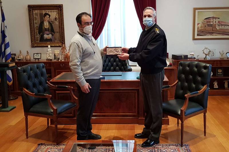 Συνάντηση του Δημάρχου Βέροιας με τον απερχόμενο Διοικητή της 1ης Μεραρχίας Πεζικού