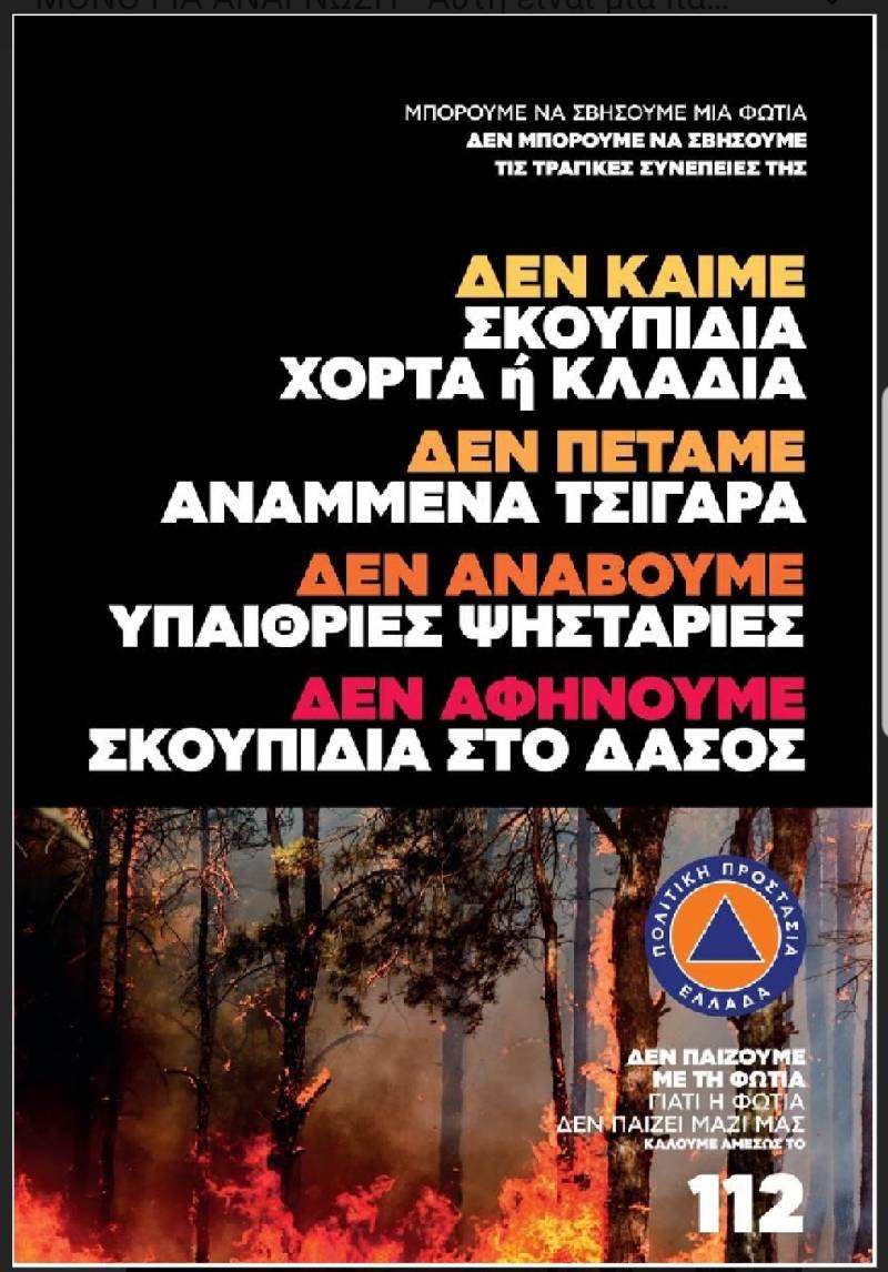 Μέτρα προστασίας από τις δασικές πυρκαγιές
