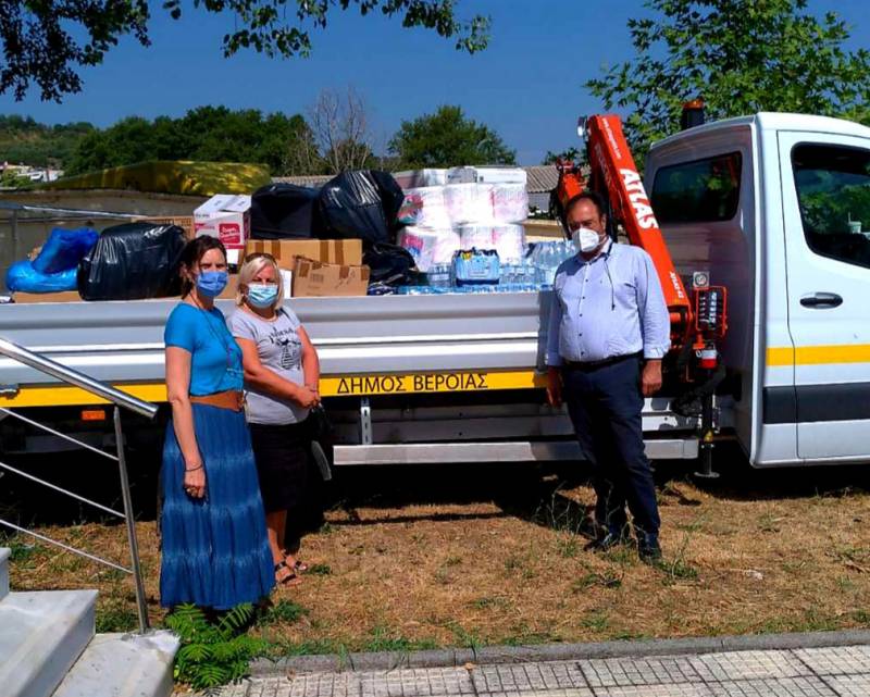 Μέχρι την Παρασκευή η συλλογή ειδών πρώτης ανάγκης από τον Δήμο Βέροιας για τους πυρόπληκτους