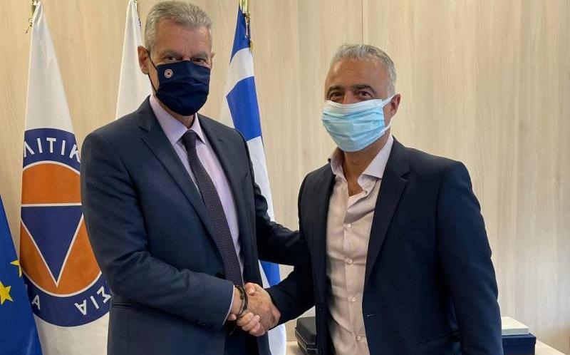 Για θέματα της Πυροσβεστικής Υπηρεσίας και της πυροπροστασίας των δασών ο Λάζαρος Τσαβδαρίδης στον αρμόδιο Υφυπουργό