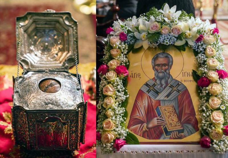 Στην Παναγία Δοβρά την Τρίτη η τιμία κάρα του Αγίου Ιγνατίου του Θεοφόρου