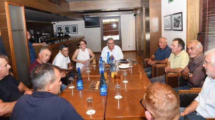 Με  εκπροσώπους αγροτικών συλλόγων των νομών Ημαθίας και Πέλλας συναντήθηκε ο Δημήτρης Κουτσούμπας