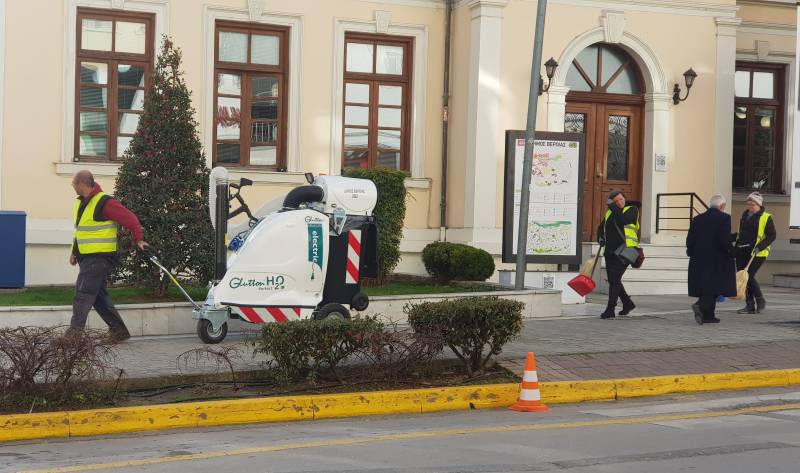 Ηλεκτρική σκούπα στην υπηρεσία καθαριότητας του δήμου Βέροιας