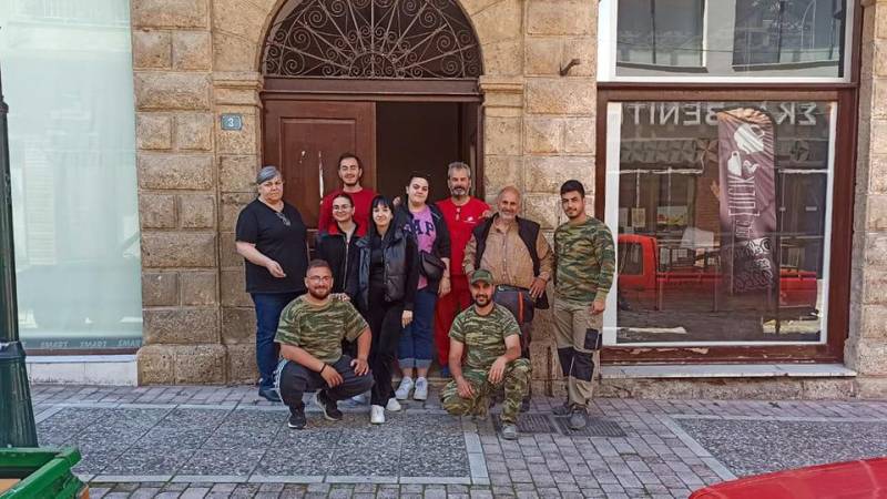 Εργασίες στο διατηρητέο Κτίριο Τουρπάλη για τη στέγαση της συλλογής της Ευξείνου Λέσχης Νάουσας
