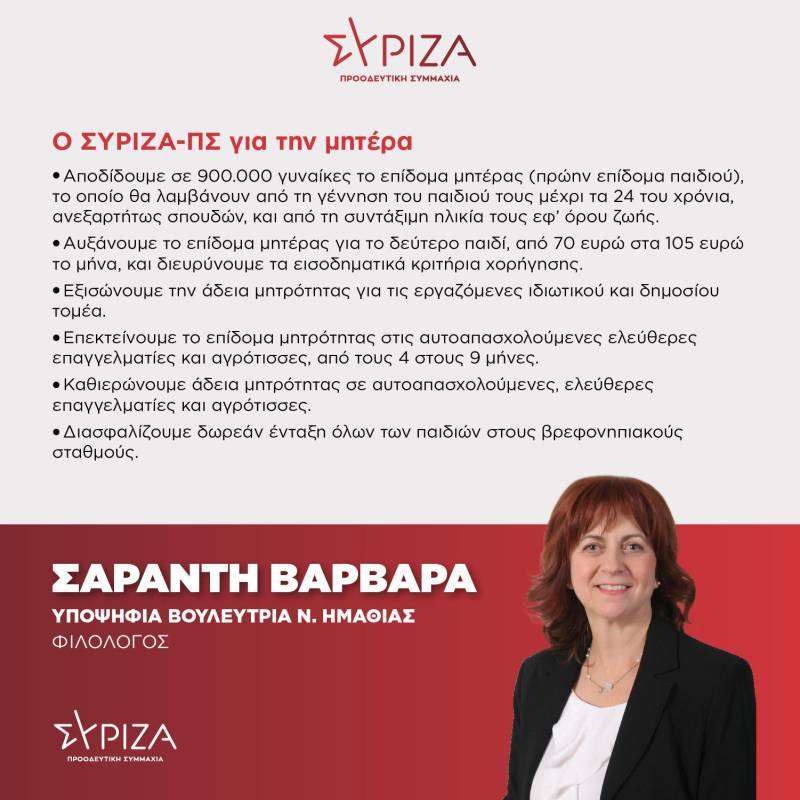 Βαρβάρα Σαράντη: Ο ΣΥΡΙΖΑ για την μητέρα