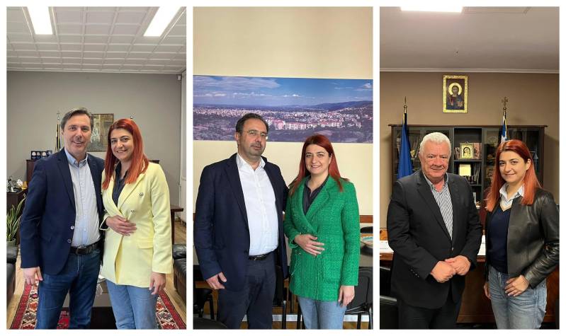 Με τους τρεις Δημάρχους της Ημαθίας συναντήθηκε η Ολυμπία Αποστόλου