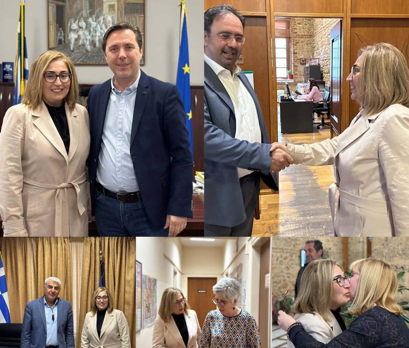 Με τους δημάρχους Βέροιας και Νάουσας συναντήθηκε η Στέλλα Αραμπατζή