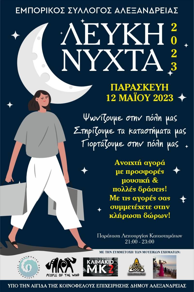 Οι δράσεις που θα πραγματοποιηθούν κατά την διάρκεια της “Λευκής Νύχτας” στην Αλεξάνδρεια
