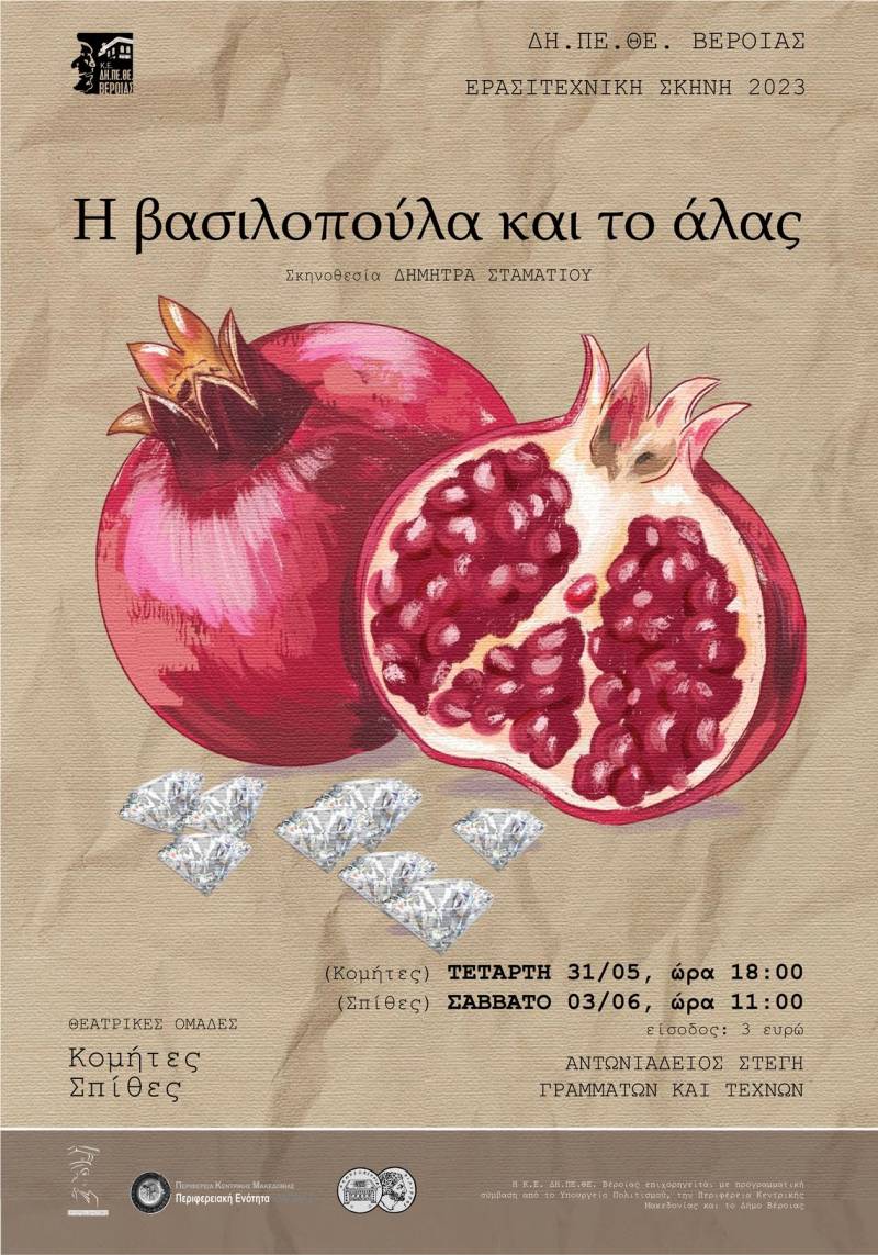 Η παράσταση «Η Βασιλοπούλα και το άλας» από τις ομάδες Κομήτες και Σπίθες του ΔΗΠΕΘΕ