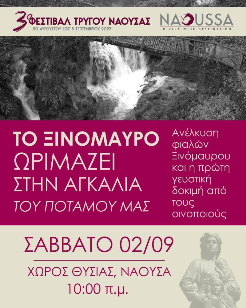 Η Νάουσα θα βγάλει τα κρασιά από το ποτάμι