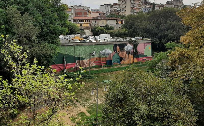 Μια τοιχογραφία στον Τριπόταμο
